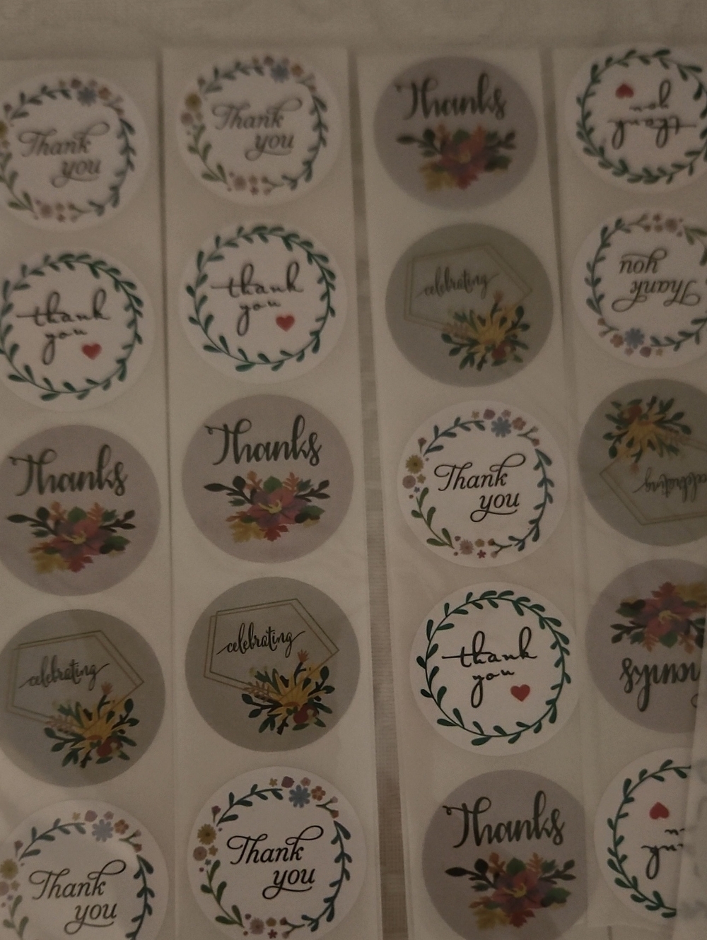 Thank You Assorted Round Sticker Seals - Multi-Color - Picture 4 of 4